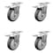 Service Caster 5 Inch SS Thermoplastic Rubber Swivel Top Plate Caster Set Total Lock Brake SCC SCC-SSTTL20S514-TPRB-4 - alternate 1